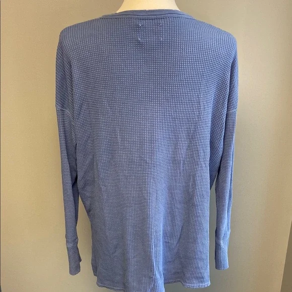 Aerie Gray Ribbed Long Sleeve Blouse - Picture 8 of 9